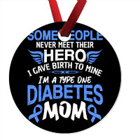 Type 1 Diabetes Mom Mother T1d Diabetic Awareness Women Pullover Hoodi Ornament | Artistshot