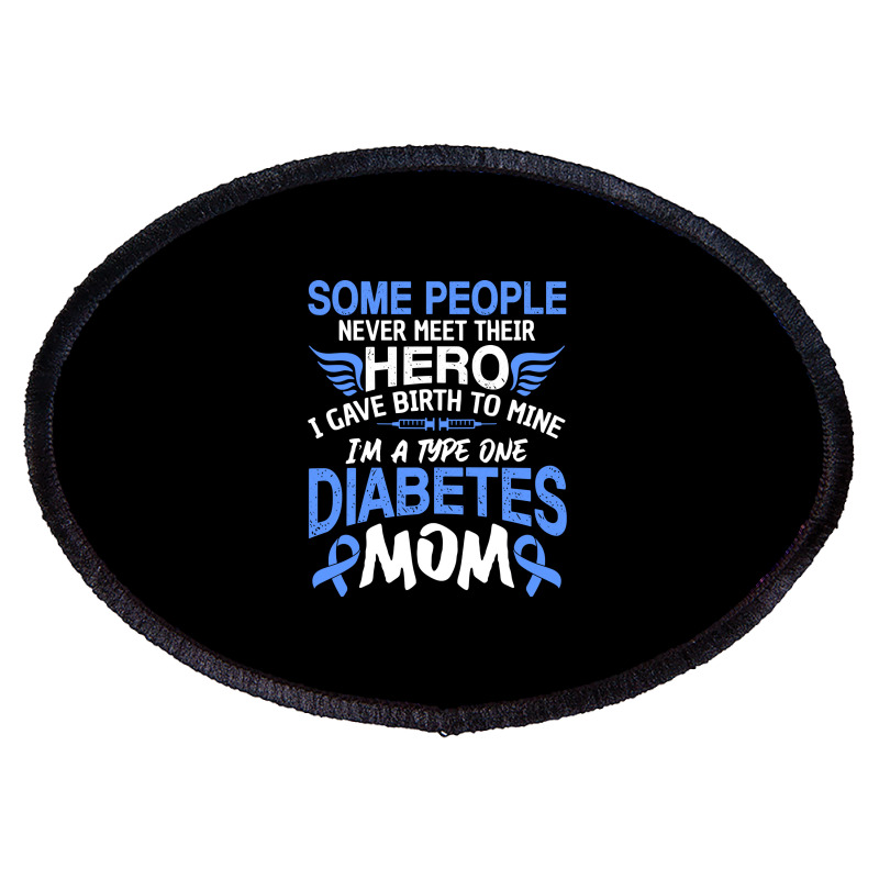 Type 1 Diabetes Mom Mother T1d Diabetic Awareness Women Pullover Hoodi Oval Patch | Artistshot