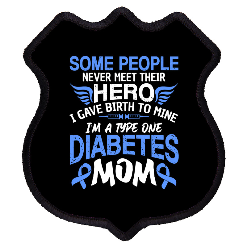 Type 1 Diabetes Mom Mother T1d Diabetic Awareness Women Pullover Hoodi Shield Patch | Artistshot