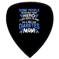 Type 1 Diabetes Mom Mother T1d Diabetic Awareness Women Pullover Hoodi Shield S Patch | Artistshot