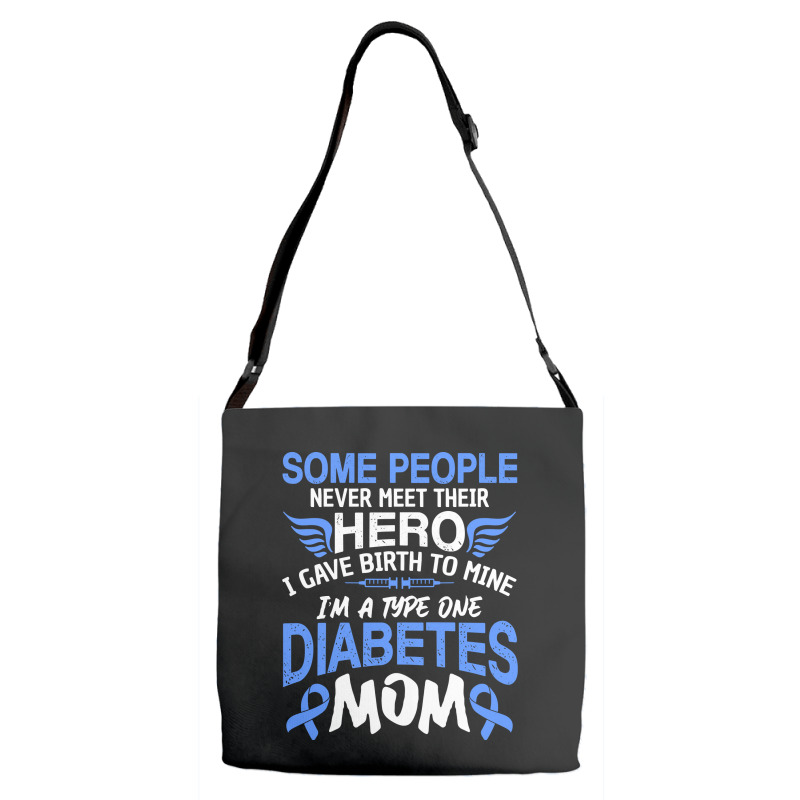 Type 1 Diabetes Mom Mother T1d Diabetic Awareness Women Pullover Hoodi Adjustable Strap Totes | Artistshot