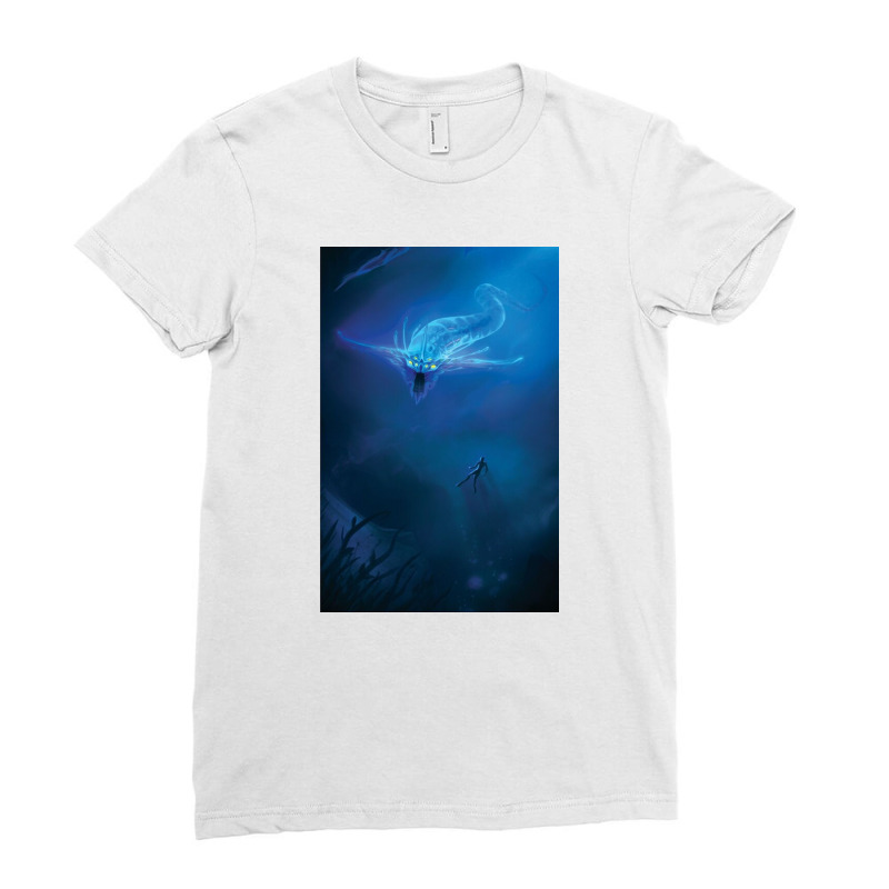 Subnautica Ghost Leviathan Ladies Fitted T-Shirt by richardfidler | Artistshot