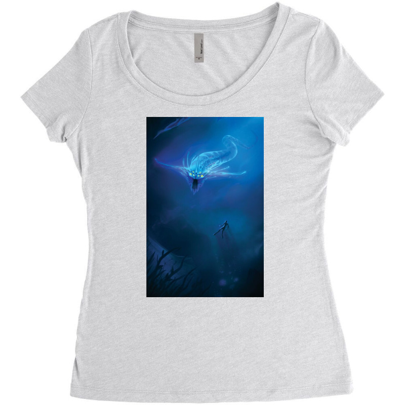 Subnautica Ghost Leviathan Women's Triblend Scoop T-shirt by richardfidler | Artistshot