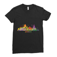 Dresden Skyline Colorful Dresdener Ladies Fitted T-shirt | Artistshot