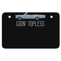 Goin Topless Silver Blue Atv License Plate | Artistshot