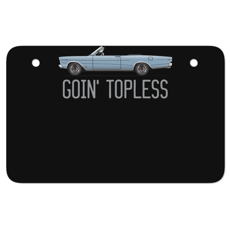 Goin Topless Silver Blue Atv License Plate | Artistshot