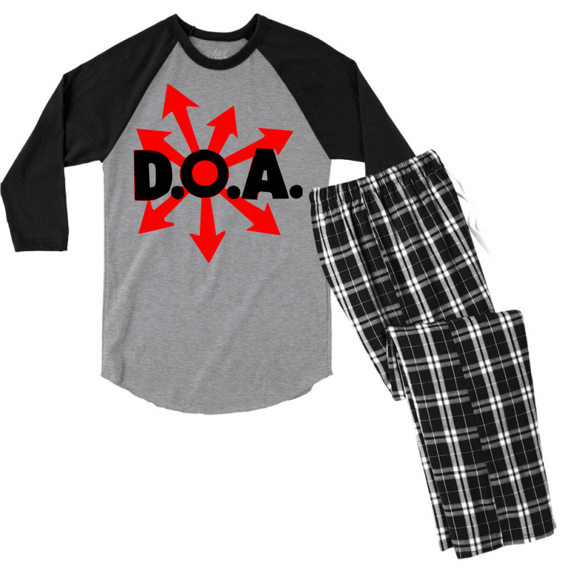 Doa Classic Cute Men's 3/4 Sleeve Pajama Set | Artistshot