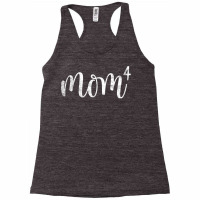 Womens Mom4 Mom Of 4 Mother Of Four Kids Mama Gifts Mothers Day T Shir Racerback Tank | Artistshot