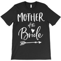 Womens Mother Of The Bride Shirt Arrow And Heart Navy Blue T-shirt | Artistshot