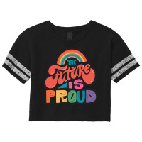 The Future Is Proud Lgbtq Pride Colorful Rainbow Word Art Scorecard Crop Tee | Artistshot