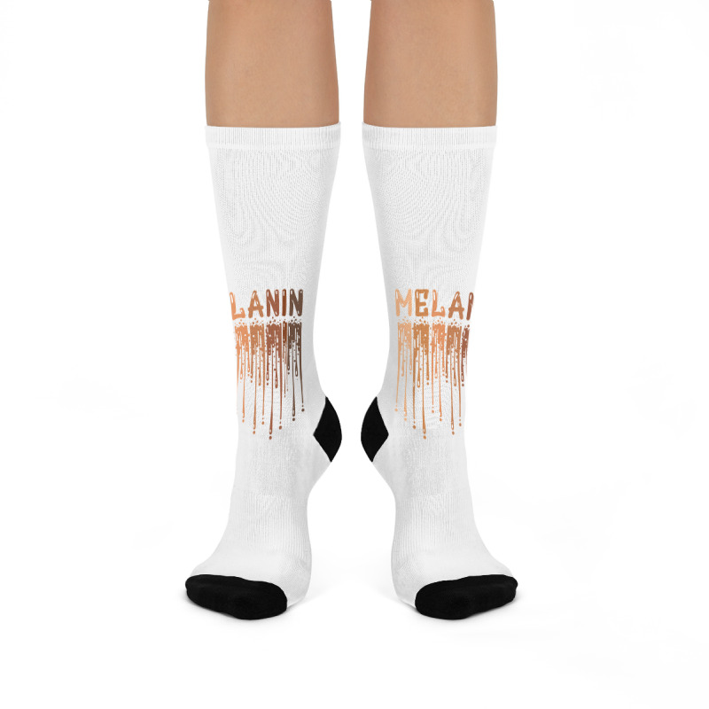 Drippin Melanin For Women Pride  Gifts Black History Month Crew Socks | Artistshot