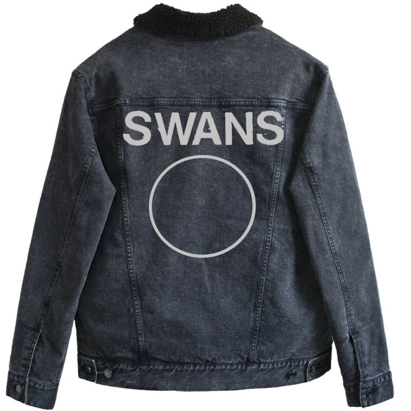 Swans   Hipster Unisex Sherpa-Lined Denim Jacket by dylanaarobo | Artistshot