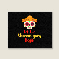 Womens Mardi Gras Outfit For Women Cute Shenanigans Day Of The Dead Ta Landscape Canvas Print | Artistshot