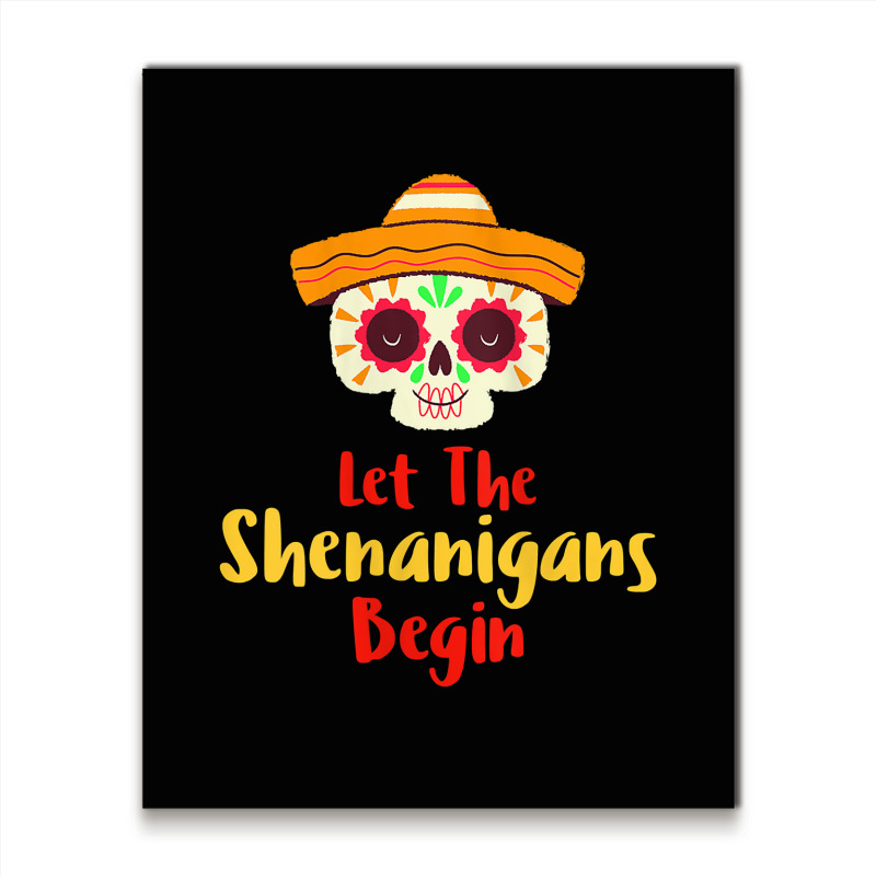 Womens Mardi Gras Outfit For Women Cute Shenanigans Day Of The Dead Ta Metal Print Vertical | Artistshot