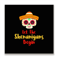 Womens Mardi Gras Outfit For Women Cute Shenanigans Day Of The Dead Ta Metal Print Square | Artistshot