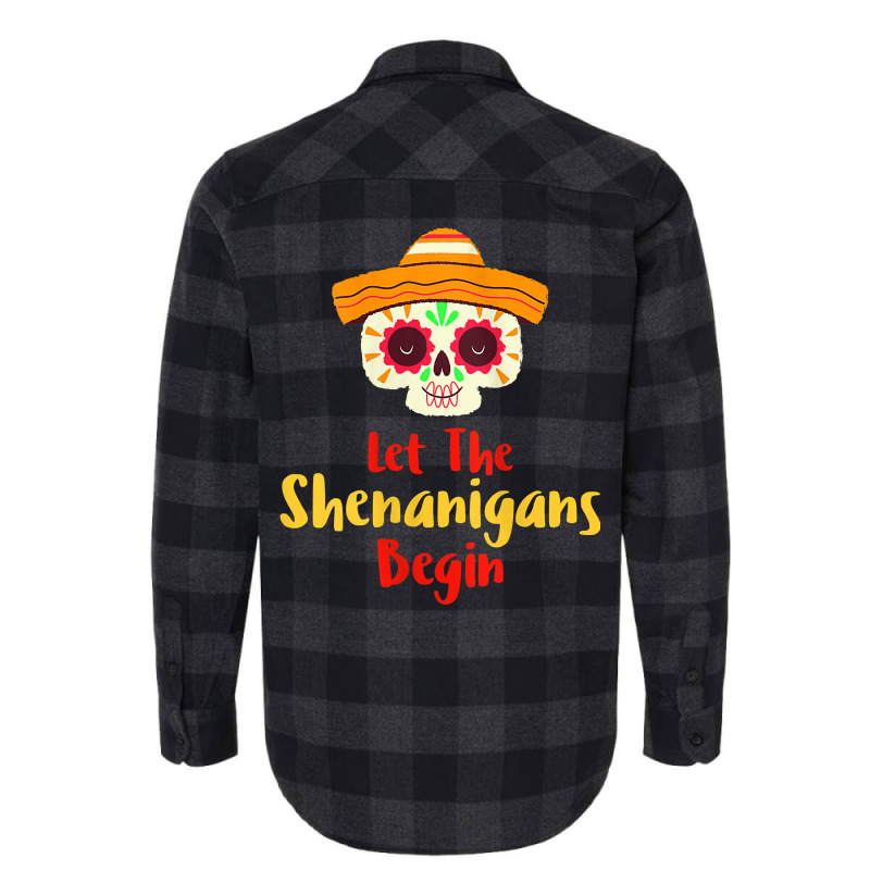 Womens Mardi Gras Outfit For Women Cute Shenanigans Day Of The Dead Ta Flannel Shirt | Artistshot