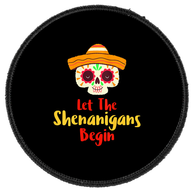 Womens Mardi Gras Outfit For Women Cute Shenanigans Day Of The Dead Ta Round Patch | Artistshot