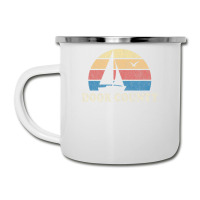 Door County Wi Vintage Sailboat 70s Throwback Sunset Camper Cup | Artistshot