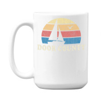 Door County Wi Vintage Sailboat 70s Throwback Sunset 15 Oz Coffee Mug | Artistshot