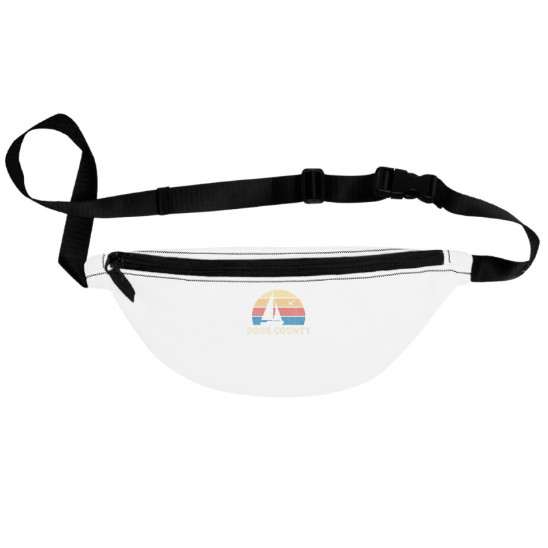 Door County Wi Vintage Sailboat 70s Throwback Sunset Fanny Pack | Artistshot