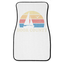 Door County Wi Vintage Sailboat 70s Throwback Sunset Front Car Mat | Artistshot