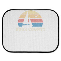 Door County Wi Vintage Sailboat 70s Throwback Sunset Rear Car Mat | Artistshot