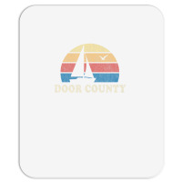 Door County Wi Vintage Sailboat 70s Throwback Sunset Mousepad | Artistshot