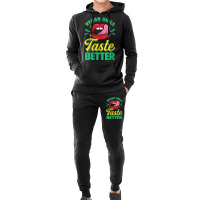 Womens Vegan Girls Taste Better Women Mouth Veggie V Neck T Shirt Hoodie & Jogger Set | Artistshot