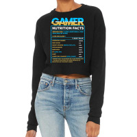 Controller Playing Video Games Gamer Nutrition Facts Gaming Cropped Sweater | Artistshot