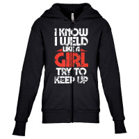 Welding Fabricator Welder Worker Weld Like A Girl Youth Zipper Hoodie | Artistshot