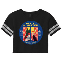 Petit Munster Vintage Francophile Cheese Label Scorecard Crop Tee | Artistshot