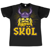 Skol Vikings Nordic Scandinavian Helmet Gift Graphic T-shirt | Artistshot