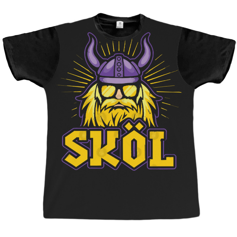 Skol Vikings Nordic Scandinavian Helmet Gift Graphic T-shirt | Artistshot