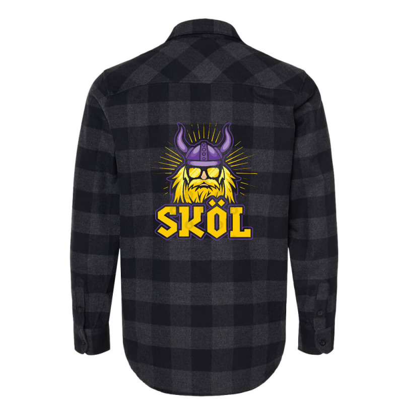 Skol Vikings Nordic Scandinavian Helmet Gift Flannel Shirt | Artistshot