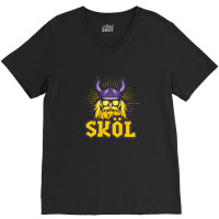 Skol Vikings Nordic Scandinavian Helmet Gift V-neck Tee | Artistshot