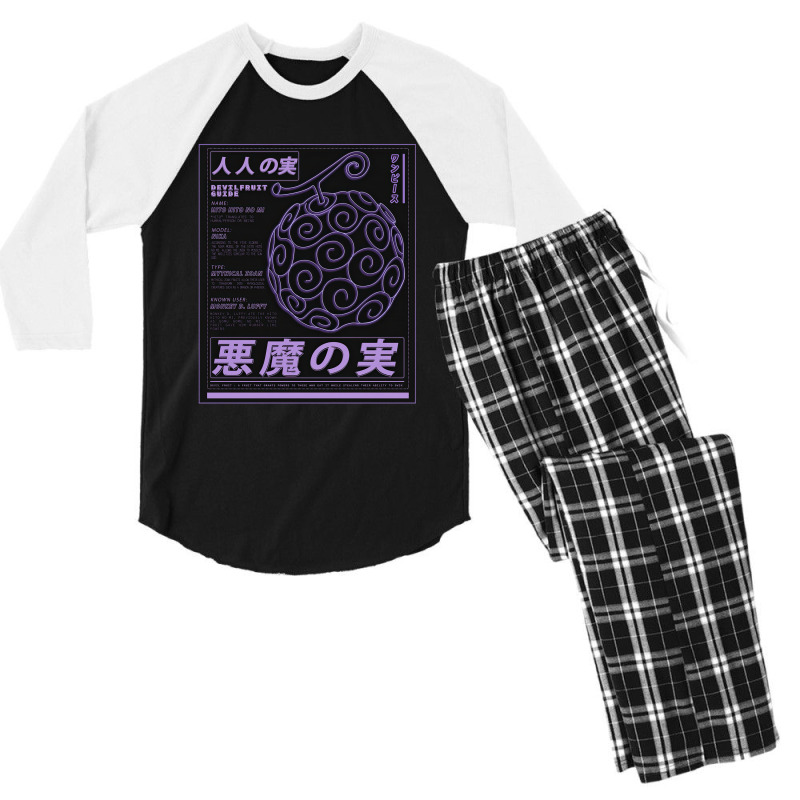 Devil Fruit Guide Men's 3/4 Sleeve Pajama Set | Artistshot