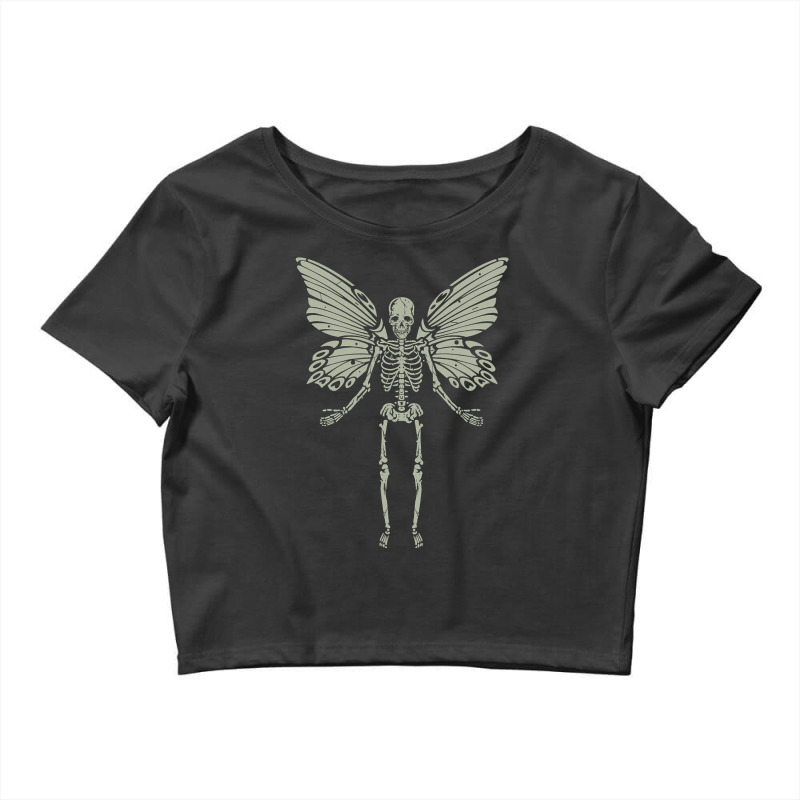 Fairycore Aesthetic Gothic Butterfly Skeleton Fairy Grunge Crop Top by HayleyArtist | Artistshot