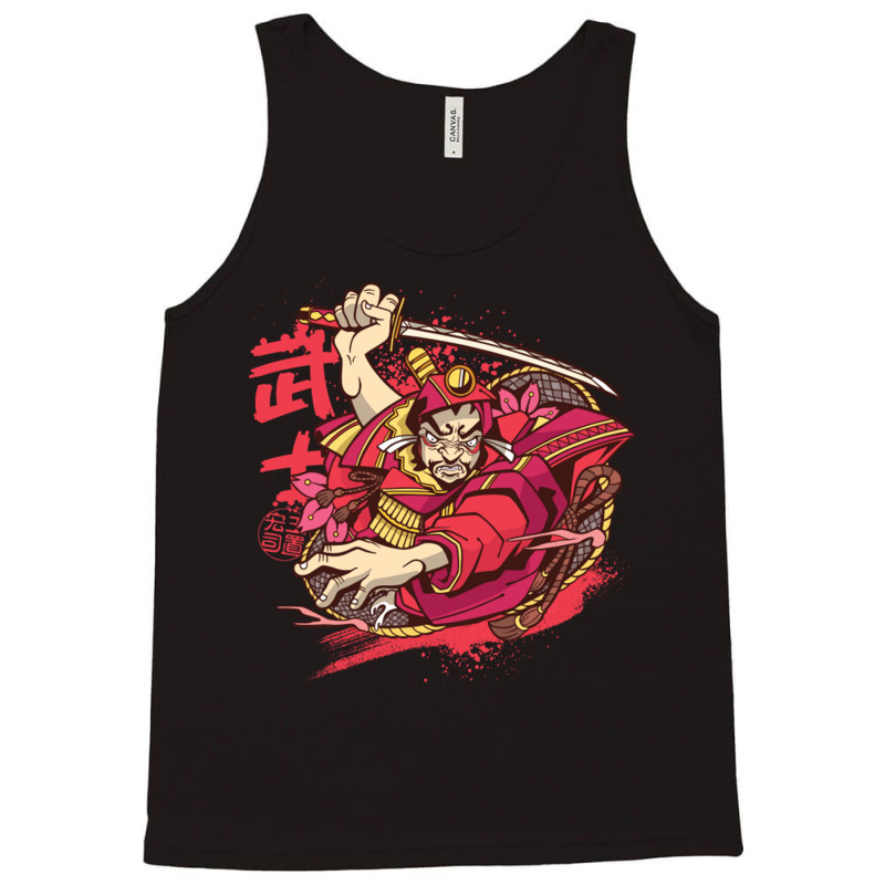 Vibrant Japanese Samurai Warrior Anime Tank Top by EdieTiffany | Artistshot