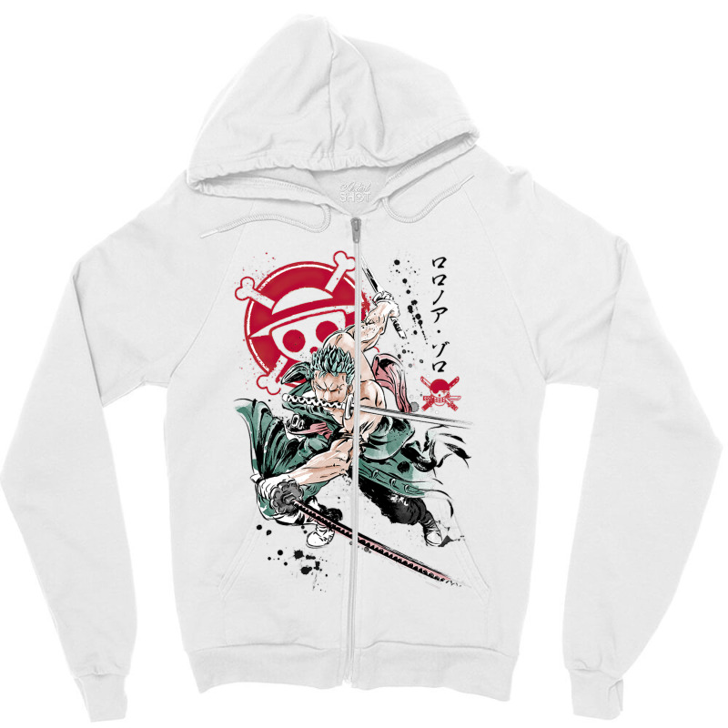 One Piece   Roronoa Zipper Hoodie | Artistshot