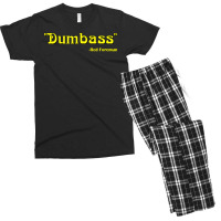 Dumbass 70s Lettering Quote Dumb Ass Men's T-shirt Pajama Set | Artistshot