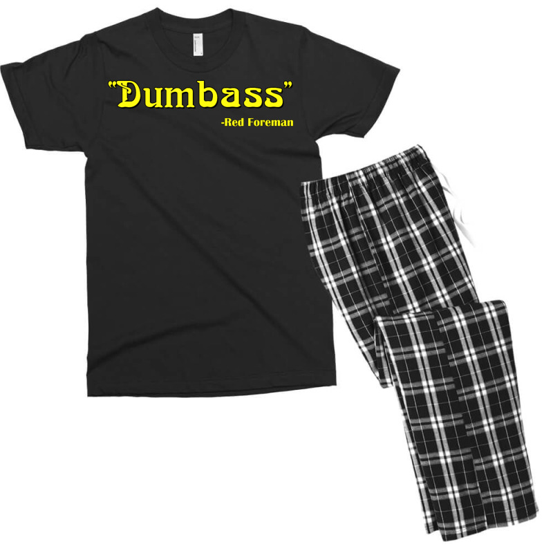 Dumbass 70s Lettering Quote Dumb Ass Men's T-shirt Pajama Set by michaelyounger19 | Artistshot