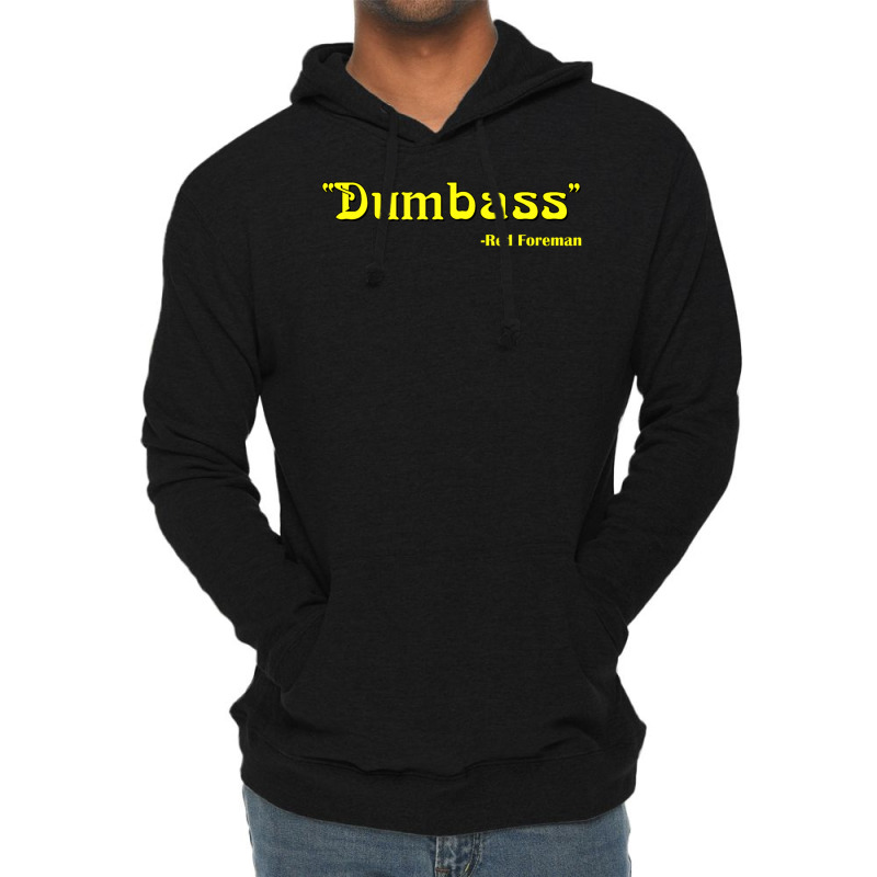 Dumbass 70s Lettering Quote Dumb Ass Lightweight Hoodie by michaelyounger19 | Artistshot