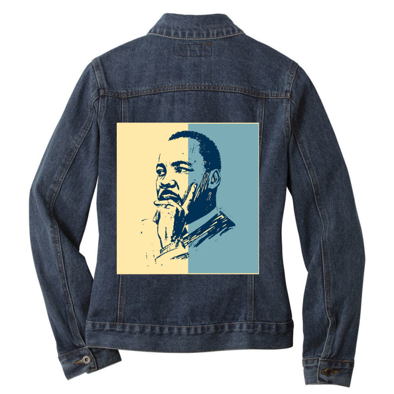 Martin Luther King Jr Ladies Denim Jacket by KyungSavard | Artistshot