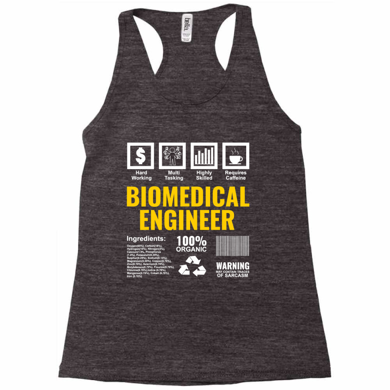 Biomedical Engineer Facts Label Biomedical Engineering Racerback Tank by HANANELArtist | Artistshot