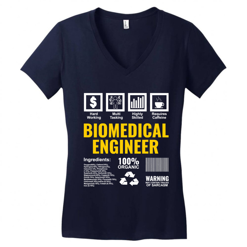 Biomedical Engineer Facts Label Biomedical Engineering Women's V-Neck T-Shirt by HANANELArtist | Artistshot