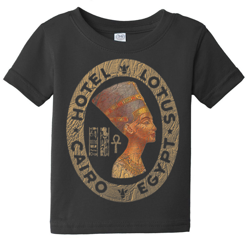 Egypt Cairo Hotel Lotus Vintage Illustration Baby Tee | Artistshot