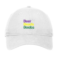 Beers Beads Boobs Drunk Carnival Party Funny Mardi Gras Adjustable Cap | Artistshot