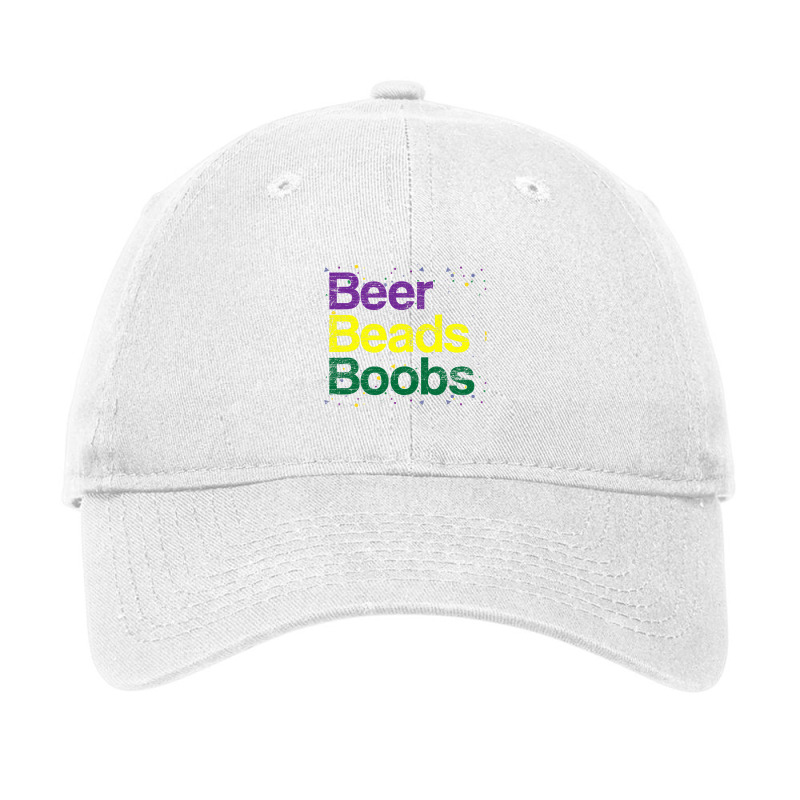 Beers Beads Boobs Drunk Carnival Party Funny Mardi Gras Adjustable Cap by PeterArtist | Artistshot