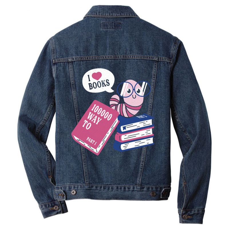 Worm Love Books Men Denim Jacket by brumfieldportillo7vlpq8 | Artistshot