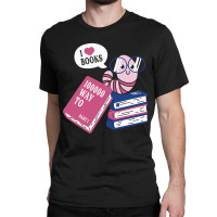 Worm Love Books Classic T-shirt | Artistshot